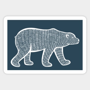 Polar Bear - animal lovers hand drawn design Magnet